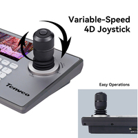 Cámara de Conferencia para Transmisión en Vivo con Zoom Óptico 3x, Controlador IP para Cámara PTZ con Teclado Joystick 4D