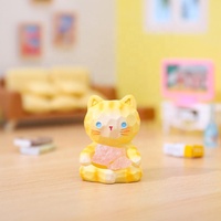 Vente en gros : Mini figurines Meow Words en cristal énergétique, boîtes mystères, pierres diffuseuses d'arômes, ornements de bureau exquis, adorables et miniatures