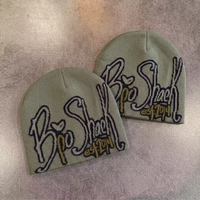 Fabricant de bonnets, design graphique personnalisé, bonnets tricotés imprimés, streetwear, casquettes Y2K réversibles