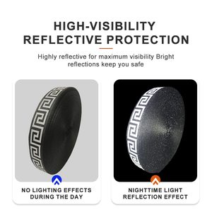 Pita Reflektif Jahit Kairen Custom Design Lebar 20mm 25mm untuk Tas, Warna-warni Spandex/Polyester, Sablon Pelangi, untuk Kalung Anjing - Product Image 2