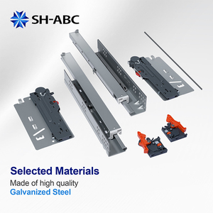 SH-ABC Undermount Channel Vertical Sliding <strong>Rail</strong> Soft Close Drawer Guide Telescopic Sliding <strong>Rails</strong> for Drawer - Product Image 2