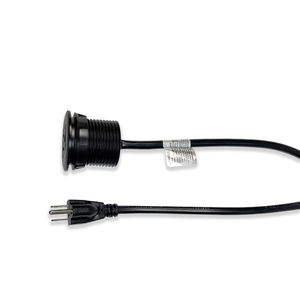 Prise de courant ronde miniature noire standard américaine, prise de bureau, 15A, 1 prise standard américaine pour bureau, table de chevet, armoire, comptoir - Product Image 3