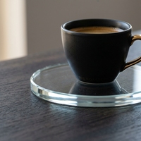 Sous-verre et set de table antidérapants en verre trempé écologique, 10 cm, carré ou rond, résistant à la chaleur, accessoire de bureau créatif