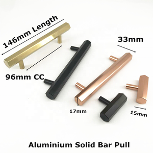 2025-2026 Foshan Handle <strong>Knob</strong> Kosin Factory MLP34 Aluminium Solid Alloy Furniture Cabinet <strong>Drawer</strong> <strong>Rose</strong> <strong>Gold</strong> T Bar Pull Handle - Product Image 5