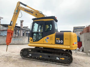 Excavadora sobre orugas usada con martillo triturador, excavadora Komatsu PC130 - Product Image 5