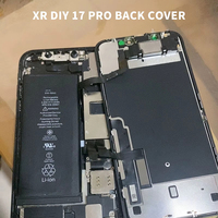 Coque arrière de remplacement complète pour iPhone XR, transformant votre XR en 17 Pro – DIY, avec cadre intermédiaire et batterie