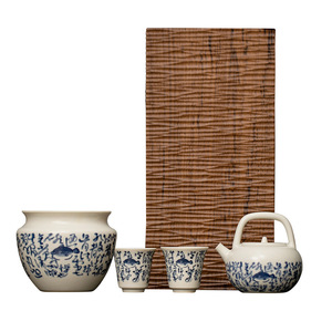 Service à thé Kung Fu avec théière et deux tasses, fonction eau bouillante, pour bureau et réception - Product Image 5