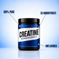 Poudre De Créatine Monohydrate Micronisée 300g Sans Saveur 5g Par Portion Force Musculaire Endurance Complément En Gros OEM