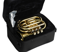 Musical Instrument Brass Instrument Brass Lacquer Gold Bb Mini Trumpet