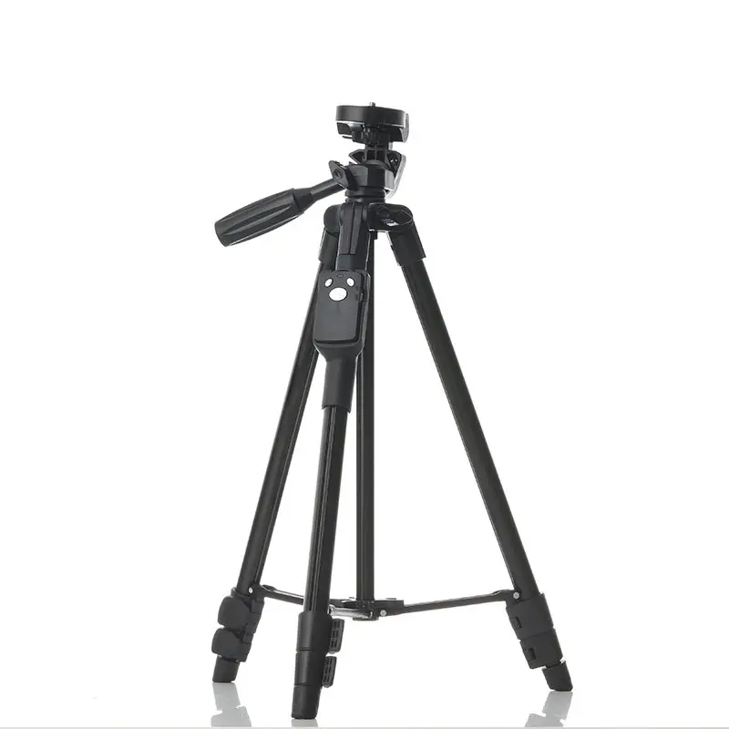 Tripod Kamera Lipat, Penyangga Tripod dengan Klip untuk Ponsel Pintar, Remote Control 3 Arah, 9218 Tripod 5208