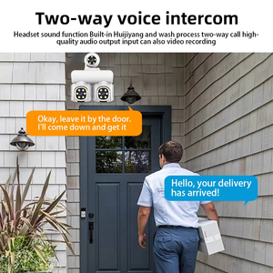 كاميرا أمان خارجية جديدة بدقة 16 ميجابكسل وثلاث شاشات وواي فاي وتصوير 4K بزاوية 360 درجة مع مستشعر CMOS ودعم بطاقة الذاكرة بسعر المصنع من هيكواي - Product Image 3