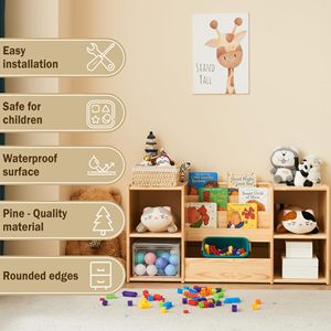 Montessori kệ sách và đồ chơi lưu trữ 3-phần trẻ em kệ sách cho tổ chức sách - Product Image 5