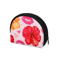 Pochette à monnaie personnalisable exclusive avec fermeture éclair, motif tropical fleur de Tiaré hawaïenne, mini sac de rangement pour pièces de monnaie, petit et mignon porte-clés