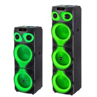 Enceinte DJ de fête en bois 2x12 pouces, modèle exclusif, système de sonorisation basse 1000W, enceinte rechargeable 200W avec TWS
