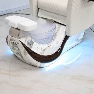 Chaise de spa de luxe pour pédicure avec massage shiatsu, bassin de hydrothérapie LED et station de manucure pliable - Product Image 5