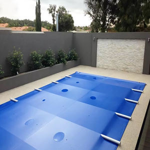 غطاء حمام سباحة أزرق في الأرض غطاء حمام سباحة من كلوريد البولي فينيل مع عروق من الألومنيوم - Product Image 4