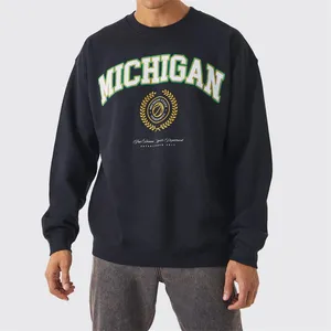 Sweat-shirt imprimé surdimensionné pull à capuche de couleur unie pull épaissi pull pour hommes sweats à capuche pour hommes avec motif de logo personnalisé