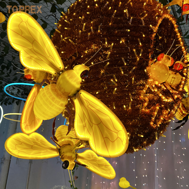 Selling Christmas Landscape Holiday Insect Lights Waterproof Insect Art Design Decorative Lights 3d Led Bee Lights
