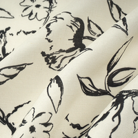 Nouveauté : Tissu en Lyocell et Lin Imprimé Numérique à Motifs Floraux Personnalisés pour Robes Femme