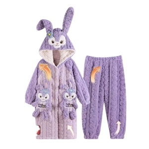 Nuovi Pigiami <span class=keywords><strong>in</strong></span> Flanella per Ragazze con Motivi Cartoon <span class=keywords><strong>in</strong></span> Offerta - Accappatoi e Pigiami Lunghi <span class=keywords><strong>in</strong></span> <span class=keywords><strong>Pile</strong></span> Spesso per l'Autunno - Product Image 6