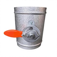 Régulateur de débit d'air manuel pour système CVC, à poignée circulaire en acier inoxydable, pour conduits circulaires, 125 mm