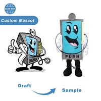 Costumes de mascotte personnalisés Blue Sky Factory : Mascotte de yaourt en pot et Mascotte de crème glacée pour festivals, défilés, promotion en magasin d'alimentation et publicité événementielle