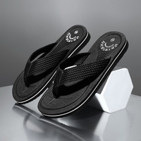 Sandal Jepit Pria Gaya Korea Musim Panas, Tali Anyaman, Trendi, Platform, Nyaman, Untuk Pantai dan Luar Ruangan