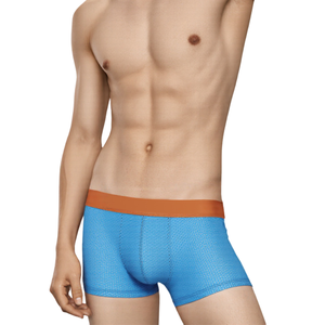 Calzoncillos bóxer para hombre, de corte medio, color liso, transpirables, de punto, con elastano y algodón, ropa interior masculina de alta calidad, logotipo personalizado - Product Image 1