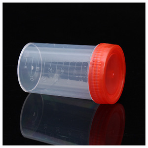 Vaso para orina Tamayasu con tapa de rosca de 60 ml, vaso de plástico desechable para muestras para uso en laboratorio - Product Image 5