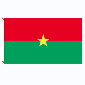 <span class=keywords><strong>Bandera</strong></span> de Burkina Faso de 3x5 pies poliéster 90g con ojales de latón y doble costura - Product Image 1