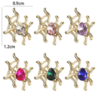 Paso Sico 10 pièces/sac Breloques 3D pour nail art en alliage métallique, mini-ours vintage, couleur or et argent, design adorable, pour accessoires d'ongles DIY