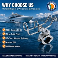 Support de tige de montage sur rail réglable en acier inoxydable 316, pivotant à 360 degrés, matériel de bateau de yacht de 1 pouce