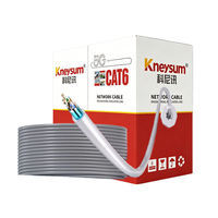 Cable de Red Gigabit para Interiores Kneysum CAT5E de Cobre Puro Sólido FTP SFTP de 8 Conductores G652D, Ideal para Comunicación POE en el Hogar