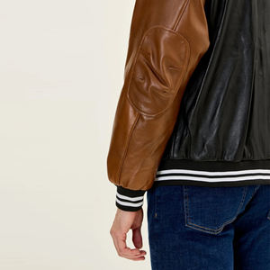 Chaqueta Varsity de Cuero para Hombre con Logotipo Personalizado, Venta al Por Mayor, Chaqueta Varsity de Manga Larga - Product Image 6