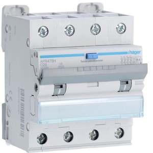 AFR475H Personnalisable avec Hagers RCBO 10000A 4P courbe C 25A A-HI 300mA 4M - Product Image 1