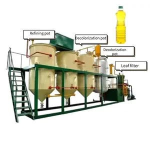 corn crude cooking oil refinery machine cost full set physical rice bran oil refinery plant