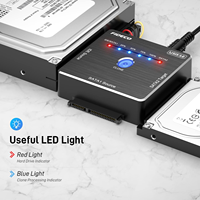 Adaptador de Disco Duro FIDECO con Función de Clonación, USB 3.0 a IDE SATA de 2.5 y 3.5 Pulgadas, Conversor de IDE SATA a USB 3.0, Cable Adaptador para Clonar IDE SATA