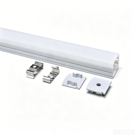 Profilé en aluminium personnalisé pour bande LED, éclairage de plafond LED, luminescence sur 3 côtés, canal en aluminium avec couvercle en PC