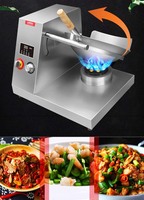 Machine à Frire au Gaz Commerciale Entièrement Automatique à Contrôle Intelligent, Cuisson à Flamme Ouverte, Marmite à Agitation Artificielle, Numérique, Commerciale