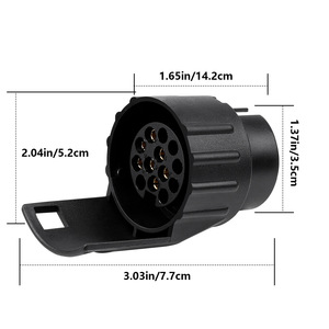 Adaptateur Mini 7P à 13P Noir pour Prise de Remorque Automobile et de Camping-Car - Product Image 2