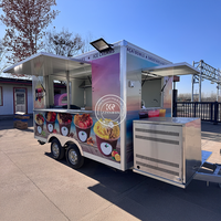 American Standard Sink Taco Street Kiosk Coffee Truck Trailer Bakery Square Street Food Cart Food Truck avec cuisine complète