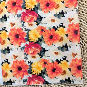 Новый тренд 200gsm 100% льняная ткань мягкая простая льняная ткань с цветочным принтом на заказ цифровая тканая настольная льняная штора - Product Image 1