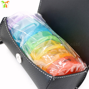 Organizador Semanal y Diario de Pastillas, Dispensador de Medicamentos, Estuche de Cuero PU, Porta Tabletas con Separadores <span class=keywords><strong>AM</strong></span>/<span class=keywords><strong>PM</strong></span> - Product Image 4