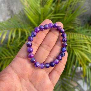 Purple Round <b>Stone</b> Beads for <b>Bracelet</b> Making 8mm Size Certified Sugilite <b>Bracelet</b> Sugilite Beads <b>Stone</b> (8.mm) 87carat bulk price - Product Image 3
