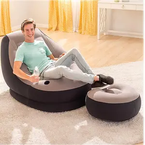 Intex 68564 54 "x 40" x 31 "Inflatable Chair Sofa Ultra Lounge Chair Sofa Trono Intex Inflatable Ultra Lounge mit Ottoman