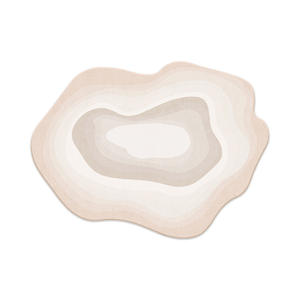 Alfombra Moderna de Imitación de Cachemira, Forma Novedosa, Antideslizante, para Sala de Estar, Color Crema Sólido, Decoración del Hogar, Otoño 2025 - Product Image 3