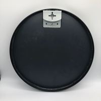 Miroir mural de forme ronde avec cadre en aluminium de 18 "20" 24 "36" noir doré et argent pour la décoration intérieure et intérieure
