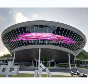 M-Shine Flexible P15 P16 P25 DIP Malla creativa Cortina transparente Pantalla Vidrio Superficie grande Ventana Señalización digital pantalla led - Product Image 1