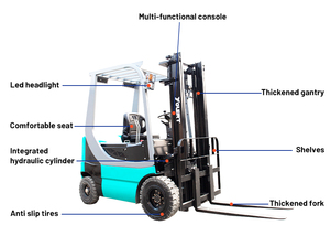Pengiriman gratis Cina gudang pertanian forklift baterai lithium forklift 1 ton 1.5 ton 2 ton mesin pengangkat barang bekas harga listrik - Product Image 5