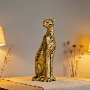 Scultura Moderna di Animale in Resina, Statua di Leopardo per <span class=keywords><strong>Arredamento</strong></span> Casa, Statuette di Animali - Product Image 4